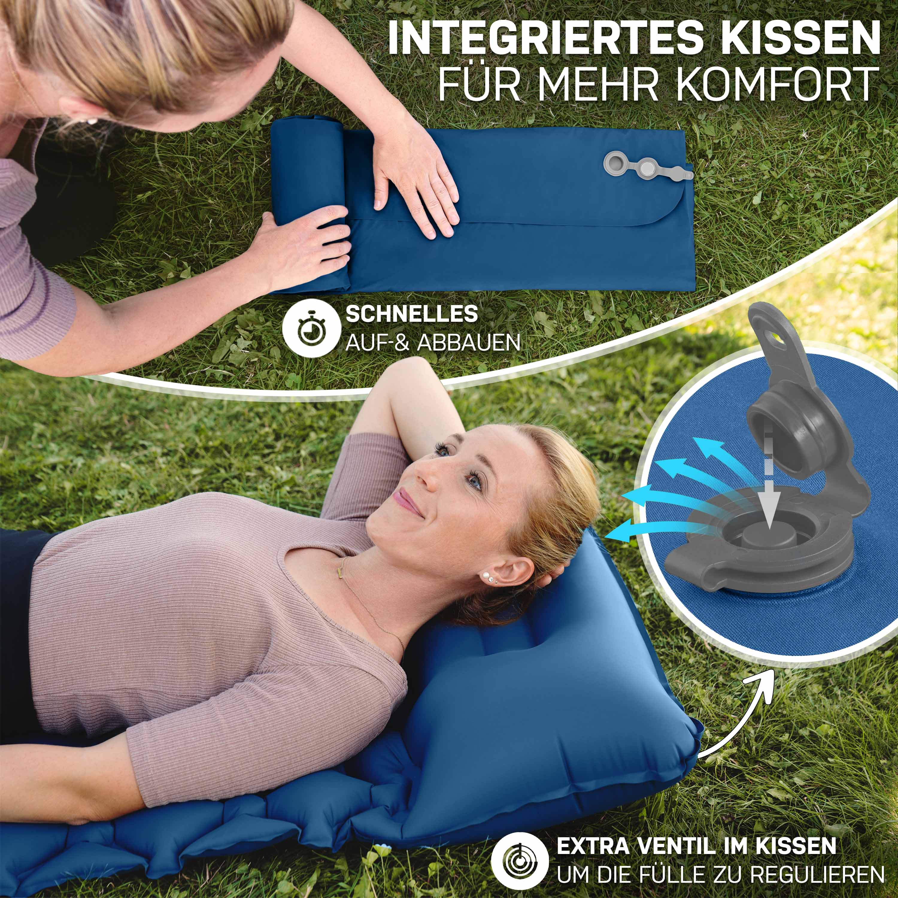 Isomatte mit Kissen#blau