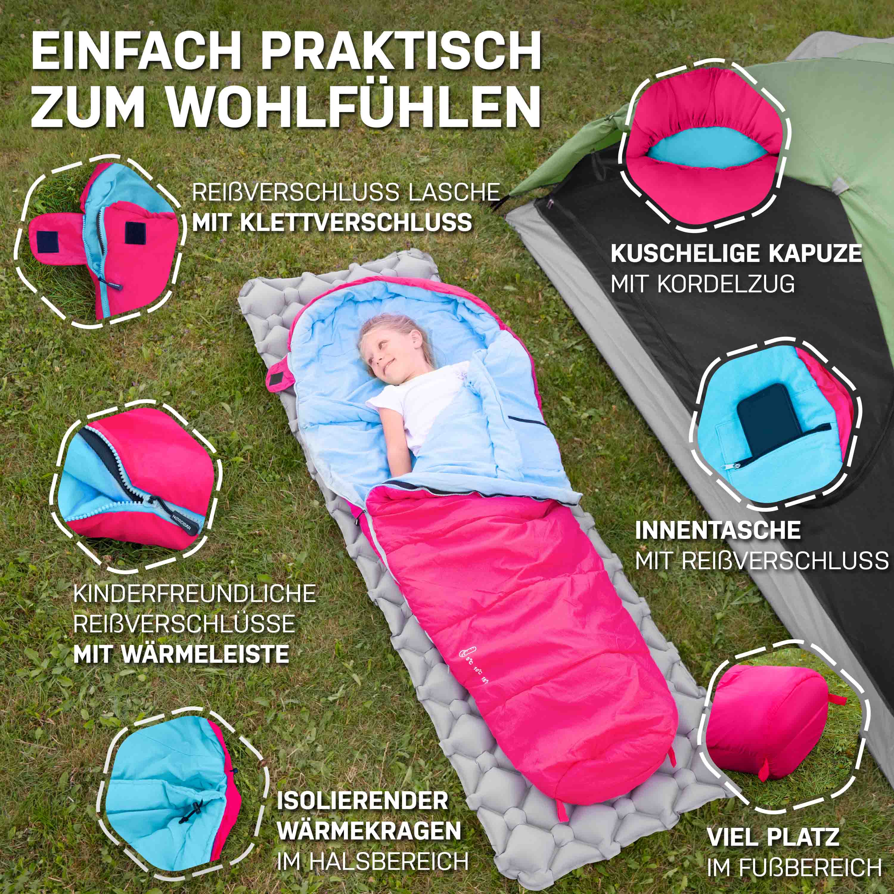 Kinderschlafsack#rosa