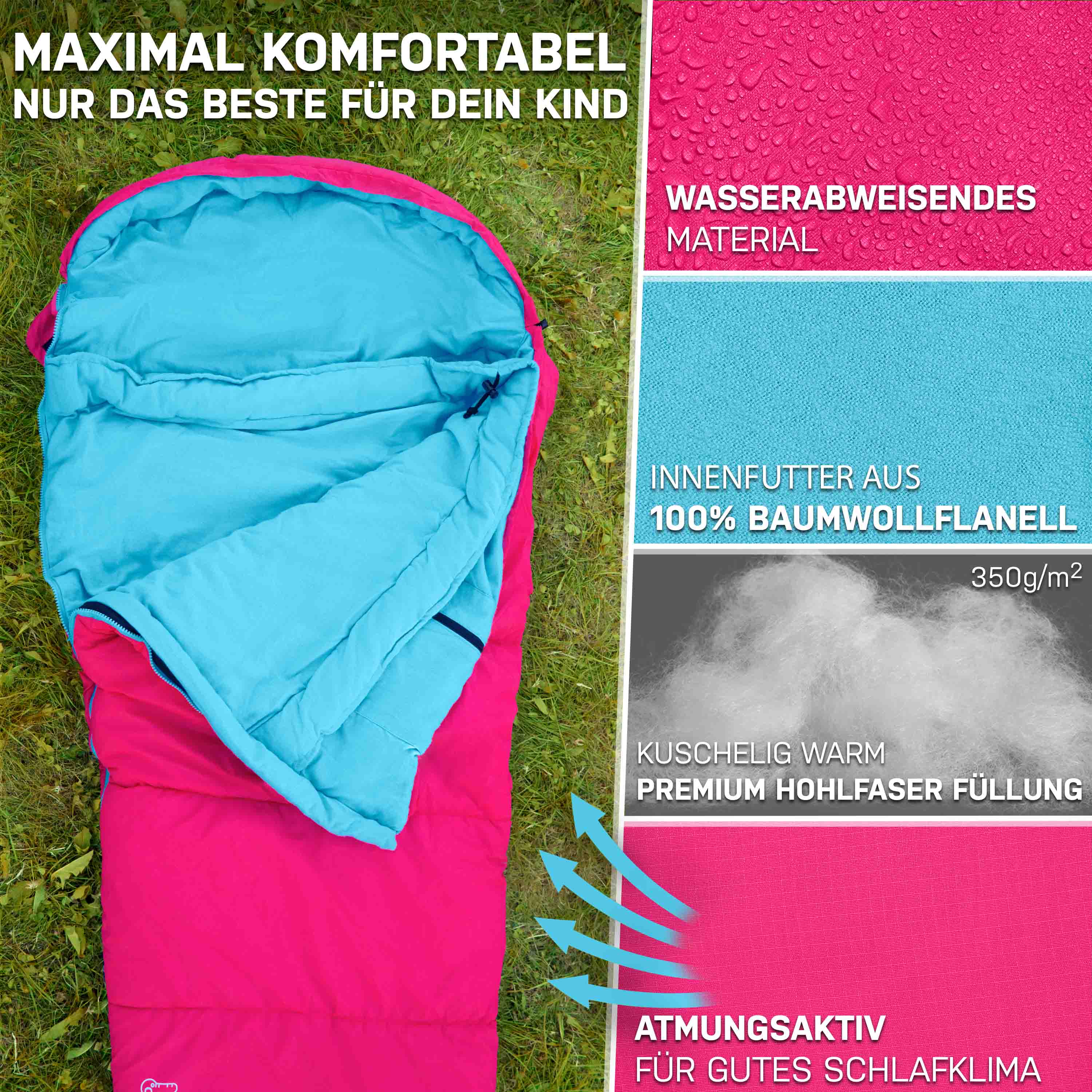 Kinderschlafsack#rosa