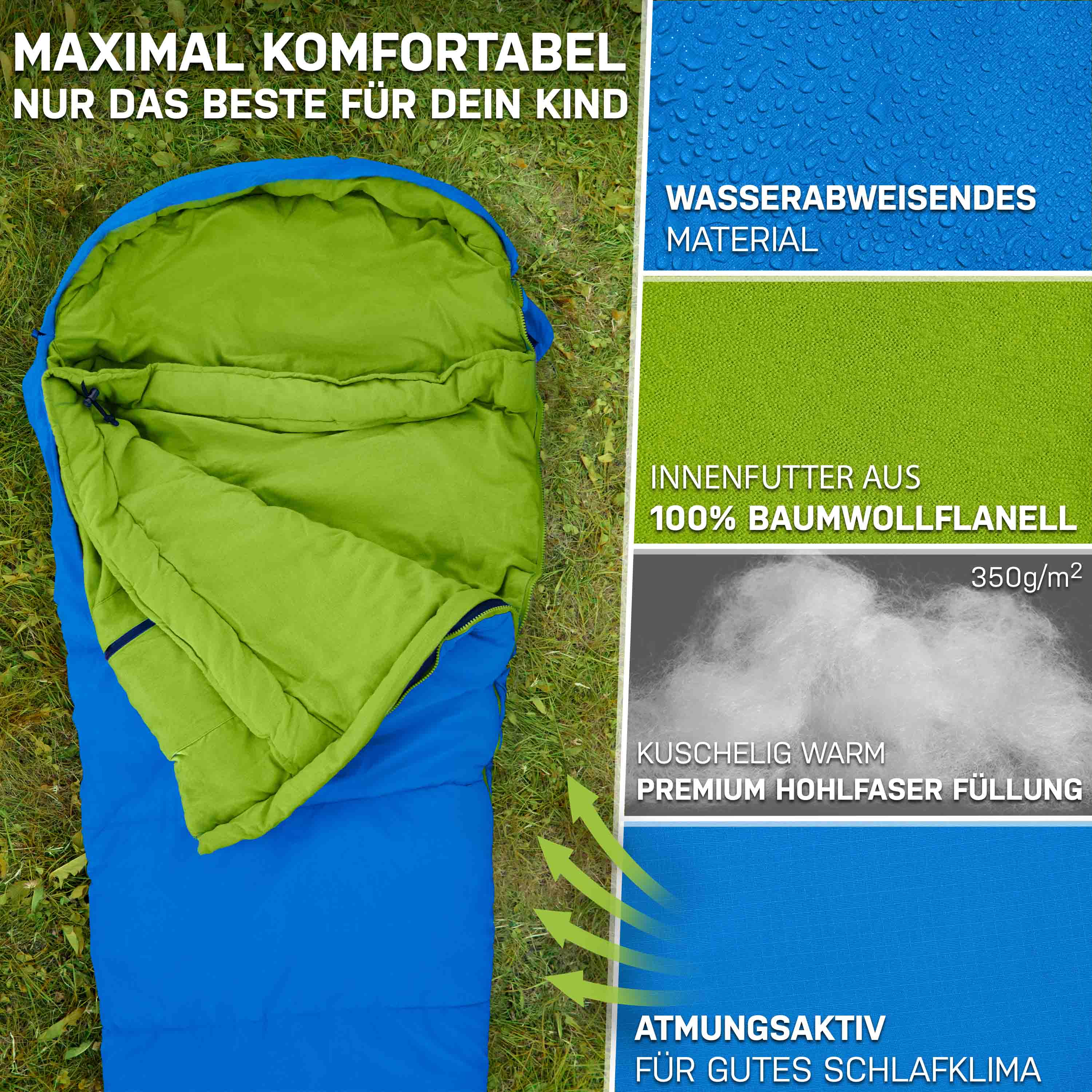 Kinderschlafsack#blau