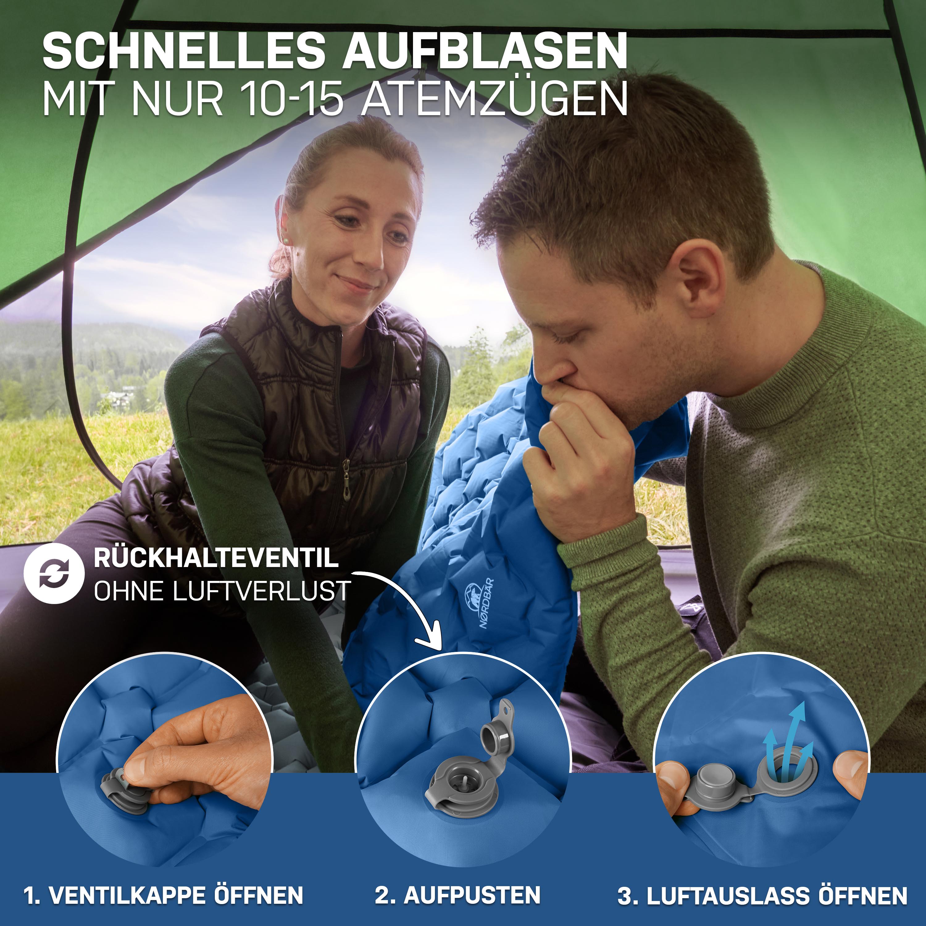 Isomatte mit Kissen#blau