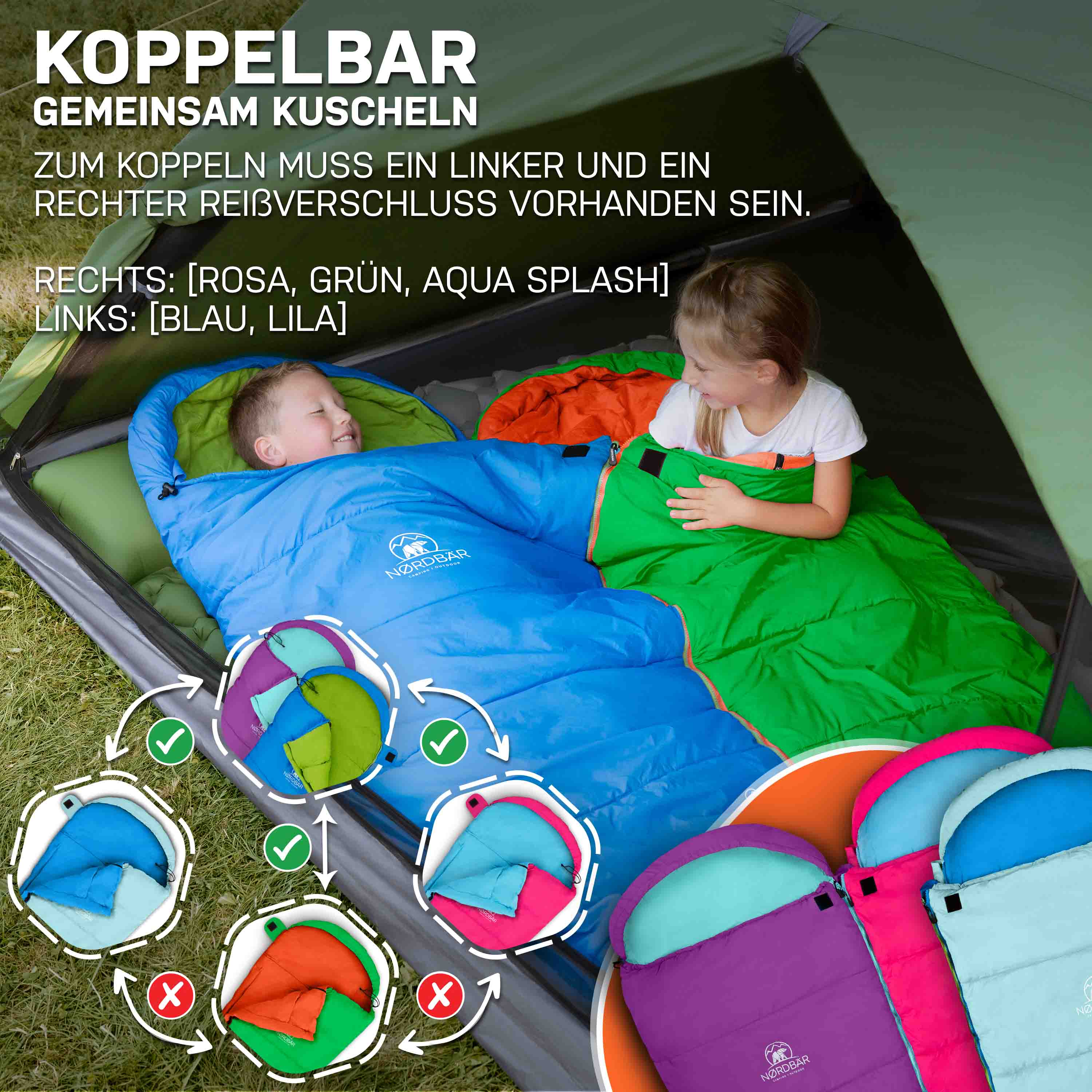 Kinderschlafsack#grün