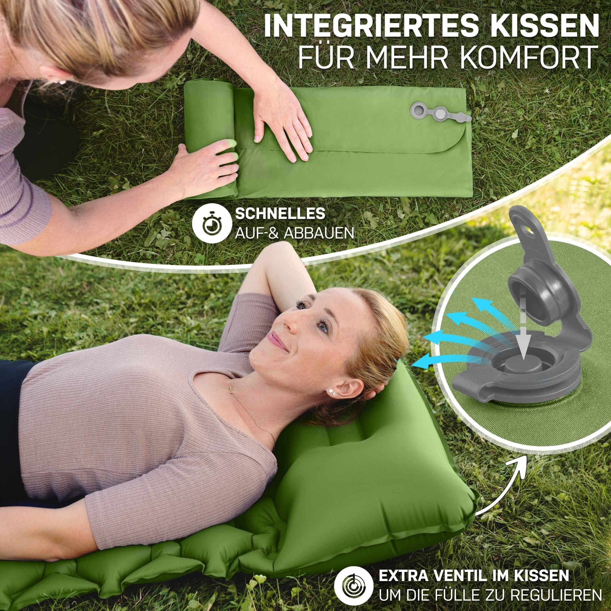 Isomatte mit Kissen#grün