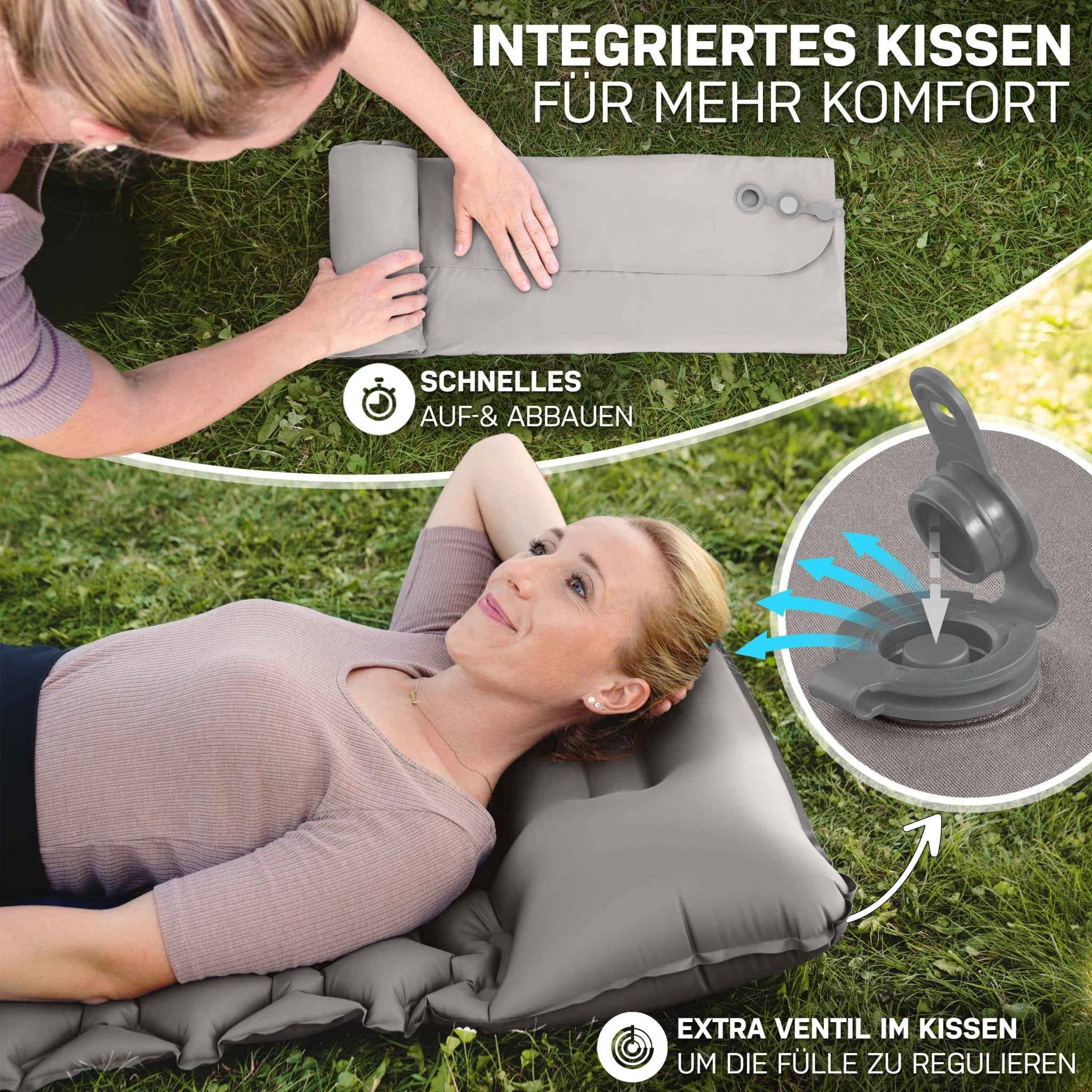 Isomatte mit Kissen#grau