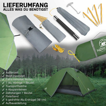 seilspanner zelt anleitung 1-2 Personen Camping Zelt, Ultraleicht, Kleines Packmaß, Wetterfest – NORDBÄR