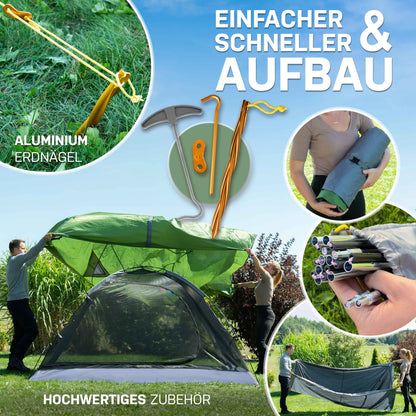4 personen zelt schneller aufbau 3-4 Personen Camping Zelt, Ultraleicht, Kleines Packmaß, Wetterfest – NORDBÄR