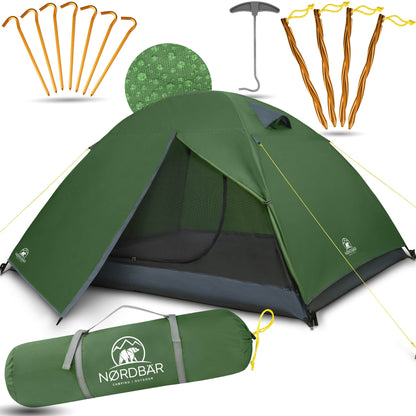 steh zelt 4 personen 3-4 Personen Camping Zelt, Ultraleicht, Kleines Packmaß, Wetterfest – NORDBÄR