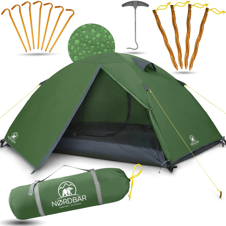 NORDBÄR® - 1 - 2 Personen Camping Zelt - NORDBÄR